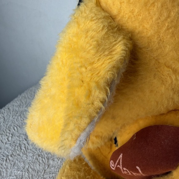 Vintage 1976 Animal Fair Aarty The Aardvark Vest Yellow Plush Stuffed Animal - Picture 2 of 11
